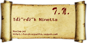 Török Ninetta névjegykártya